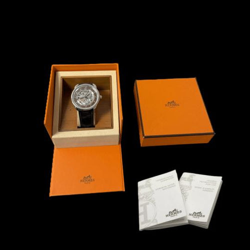 Montre Hermès Arceau - Montre Skeleton automatique 41 mm acier 58 Facettes MT44620