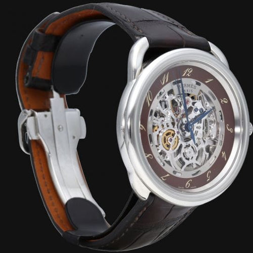 Montre Hermès Arceau - Montre Skeleton automatique 41 mm acier 58 Facettes MT44620