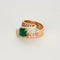 Bague 57 Bague ruban or rose, émeraude et saphirs roses 58 Facettes 240321