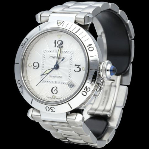 Montre Cartier Pasha - Montre automatique 38 mm en acier 58 Facettes MT44376