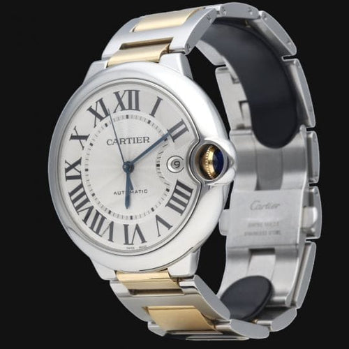 Montre Cartier Ballon Bleu - Montre femme 42 mm en or jaune et acier 58 Facettes MT42948