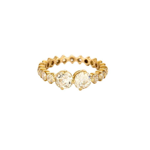 Bague 51 Bague toi et moi, or jaune et diamants 58 Facettes 250015