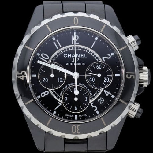 Montre Chanel J12 - Montre chronographe 41 mm en céramique 58 Facettes MT44645