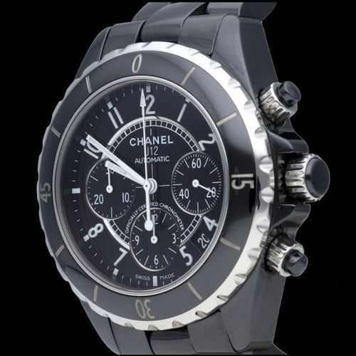 Montre Chanel J12 - Montre chronographe 41 mm en céramique 58 Facettes MT44645