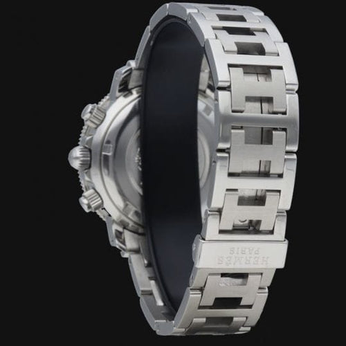 Montre Hermès Clipper - Montre chronographe à quartz en acier 58 Facettes MT40221