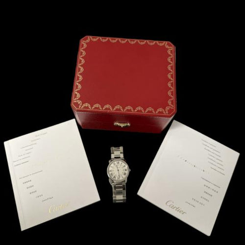 Montre Cartier Ronde Solo - Montre ronde homme en acier 58 Facettes MT40298