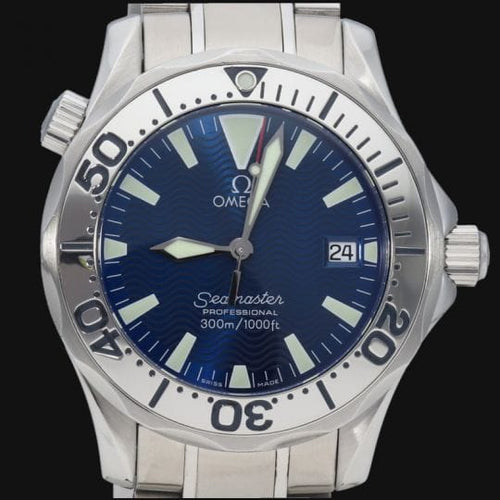 Montre Omega Seamaster Professional 300M - Montre homme en acier, cadran bleu 58 Facettes MT40541