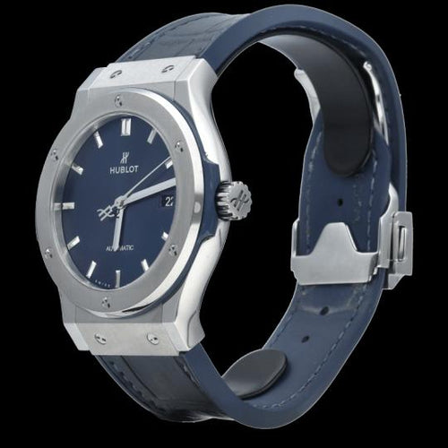 Montre Hublot Classic Fusion - Montre homme 42 mm titane cadran bleu 58 Facettes MT40735