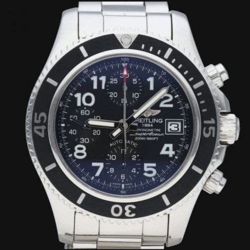 Montre Breitling Superocean - Montre chronographe 42 mm en acier 58 Facettes MT40899