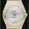 Montre Omega Constellation - Montre quartz femme 24 mm or jaune/acier et diamants 58 Facettes MT41336