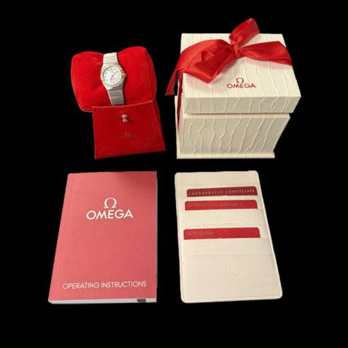 Montre Omega Constellation - Montre quartz femme 24 mm or jaune/acier et diamants 58 Facettes MT41336