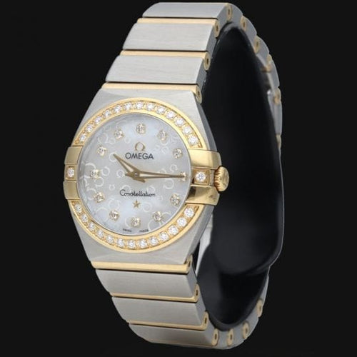 Montre Omega Constellation - Montre quartz femme 24 mm or jaune/acier et diamants 58 Facettes MT41336