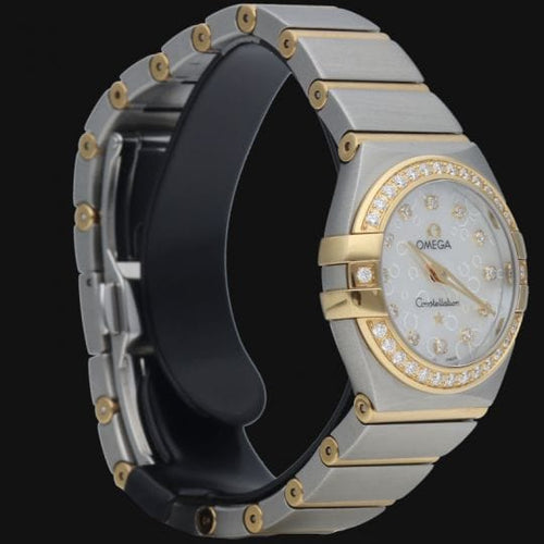 Montre Omega Constellation - Montre quartz femme 24 mm or jaune/acier et diamants 58 Facettes MT41336