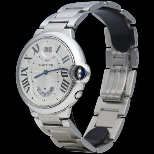 Montre Cartier Ballon Bleu - Montre Dual Time GMT en acier 38 mm 58 Facettes MT41537