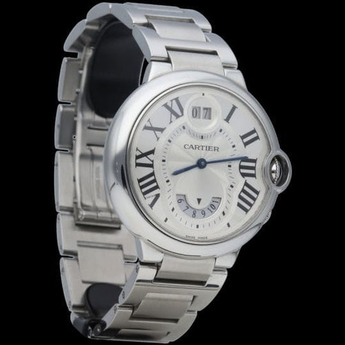 Montre Cartier Ballon Bleu - Montre Dual Time GMT en acier 38 mm 58 Facettes MT41537