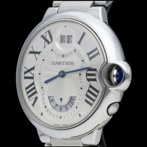 Montre Cartier Ballon Bleu - Montre Dual Time GMT en acier 38 mm 58 Facettes MT41537
