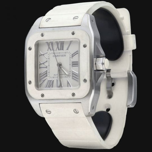 Montre Cartier Santos 100 - Montre automatique en acier 58 Facettes MT41473