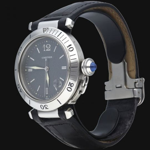 Montre Cartier Pasha Plongeur - Montre automatique homme 38 mm en acier 58 Facettes MT41550