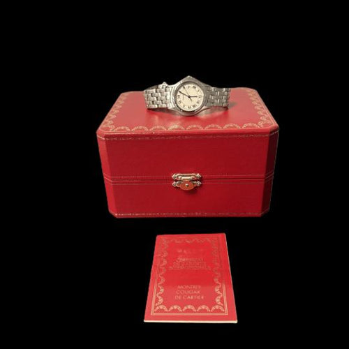 Montre Cartier Cougar - Montre en acier, cadran champagne 58 Facettes MT41528