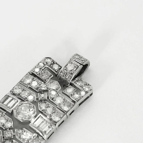Bracelet Bracelet Art Déco, platine, diamants et rubis 58 Facettes 250257