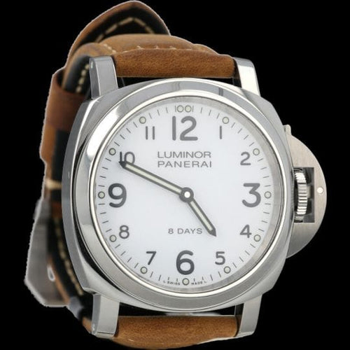 Montre Panerai Luminor Base 8 Days - Montre homme en acier 44 mm 58 Facettes MT41980