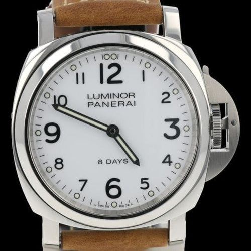 Montre Panerai Luminor Base 8 Days - Montre homme en acier 44 mm 58 Facettes MT41980