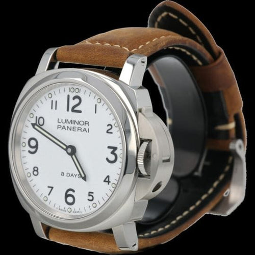 Montre Panerai Luminor Base 8 Days - Montre homme en acier 44 mm 58 Facettes MT41980