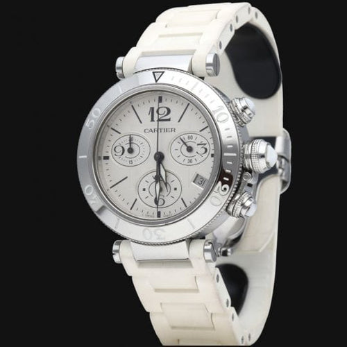 Montre Cartier Pasha Seatimer - Montre femme en acier 37 mm 58 Facettes MT41496