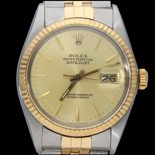 Montre Rolex Datejust 36 - Montre automatique en or jaune et acier 58 Facettes MT42287