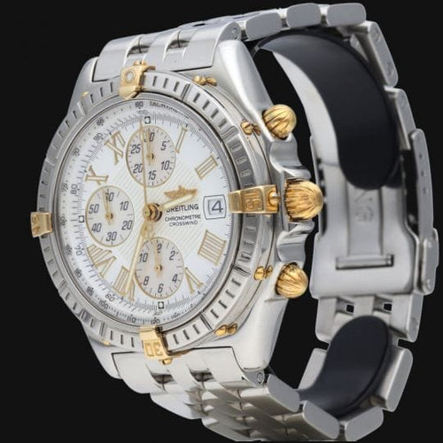 Montre Breitling Crosswind Chronograph - Montre homme en or jaune et acier 58 Facettes MT42117