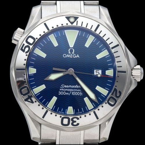 Montre Omega Seamaster 300M - Montre homme quartz acier cadran bleu 41 mm 58 Facettes MT41747