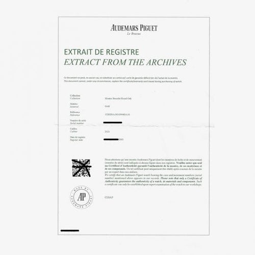 Montre Audemars Piguet Royal Oak - Montre homme 39 mm en or jaune 18K 58 Facettes MT42377