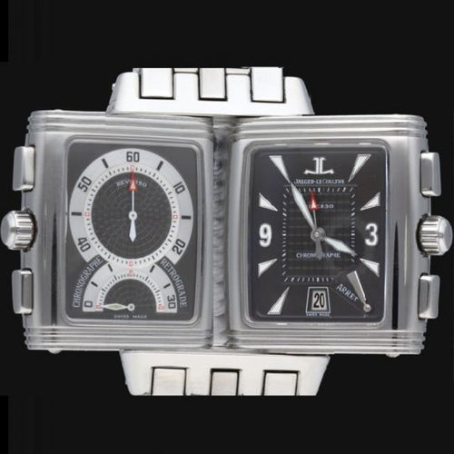Montre Jaeger-LeCoultre Reverso - Montre Gran Sport Chronograph en acier 58 Facettes MT42509