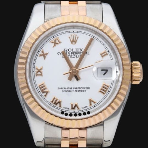 Montre Rolex Lady-Datejust 26 - Montre Oyster Perpetual en or rose et acier 58 Facettes MT42570