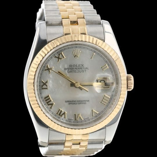 Montre Rolex Datejust - Montre 36 mm en or jaune et acier 58 Facettes MT42536