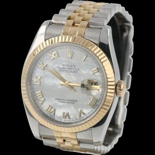 Montre Rolex Datejust - Montre 36 mm en or jaune et acier 58 Facettes MT42536