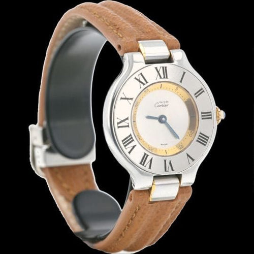 Montre Cartier Must 21 - Montre femme quartz en or jaune et acier 58 Facettes MT42891