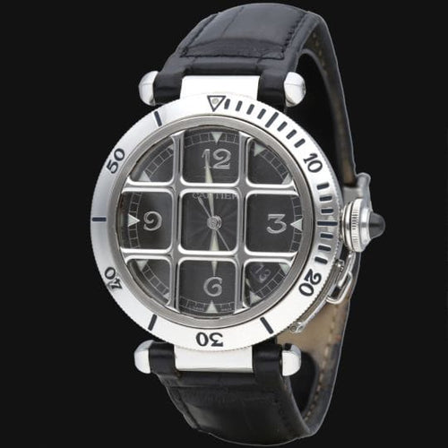Montre Cartier Pasha - Montre automatique en acier 38 mm 58 Facettes MT42743