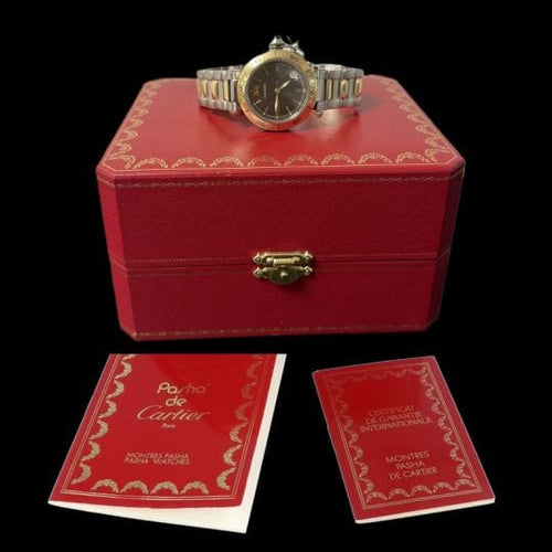 Montre Cartier Pasha - Montre automatique 35 mm en or jaune et acier 58 Facettes MT42741