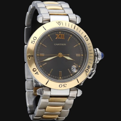 Montre Cartier Pasha - Montre automatique 35 mm en or jaune et acier 58 Facettes MT42741