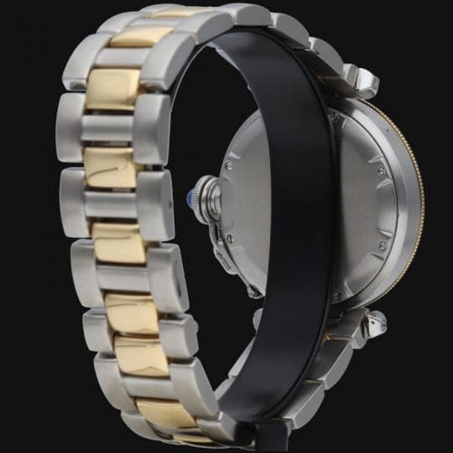 Montre Cartier Pasha - Montre automatique 35 mm en or jaune et acier 58 Facettes MT42741