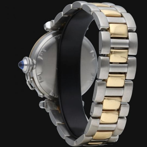 Montre Cartier Pasha - Montre automatique 35 mm en or jaune et acier 58 Facettes MT42741