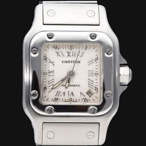 Montre Cartier Santos Galbée - Montre automatique en acier 58 Facettes MT42448