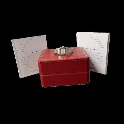 Montre Cartier Santos Galbée - Montre automatique en acier 58 Facettes MT42448