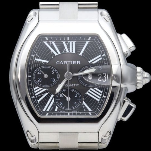 Montre Cartier Roadster - Montre chronographe automatique en acier 41 mm 58 Facettes MT41696