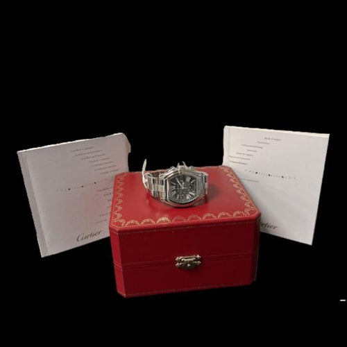 Montre Cartier Roadster - Montre chronographe automatique en acier 41 mm 58 Facettes MT41696