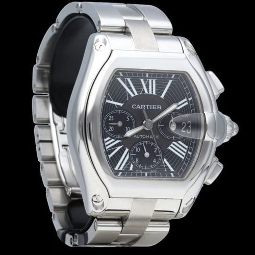 Montre Cartier Roadster - Montre chronographe automatique en acier 41 mm 58 Facettes MT41696