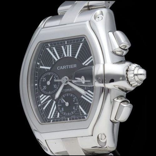 Montre Cartier Roadster - Montre chronographe automatique en acier 41 mm 58 Facettes MT41696