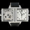 Montre Jaeger-LeCoultre Reverso Squadra - Montre GMT Chronograph en acier 58 Facettes MT43042