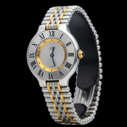 Montre Cartier Must 21 - Montre femme en or jaune 18K et acier 58 Facettes MT43118